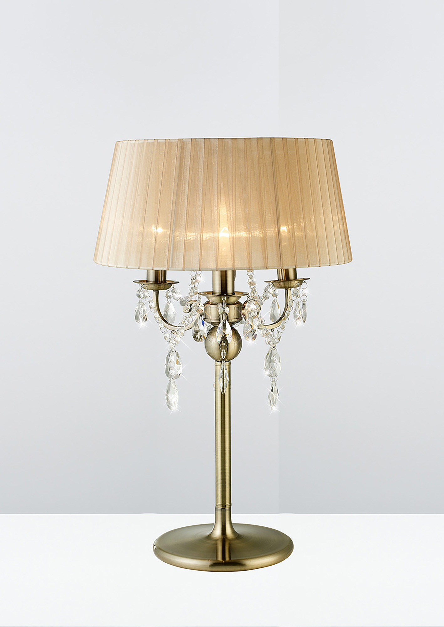 IL30065/SB  Olivia Crystal 61cm 3 Light Table Lamp